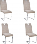 SHIITO 4 moodsa stiili s&ouml;&ouml;gitooli komplekt 100 x 43 x 42 cm Marc mudel Elegantne komplekt Ergonoomiline iste ja metalljalad mink kangastega