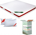 EVERGREENWEB ortopeediline m&auml;luvahumadrats 160 x 190 cm 22 k&otilde;rgus + 2 padjakest valmistatud m&auml;luvahust helbedeta, k&uuml;lma vahuga madrats massaažiefektiga, eemaldatav, pestav kate, Fashion Memory