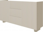 Fiorra valge sahtlikapp sahtlitega 84 cm x 144 x 38,8 cm - &uuml;mardatud soonte esiosa, kasmiirsavi - 2 sahtlit ja 3 sahtlit optimaalseks organiseerimiseks - MDF/Melamiini