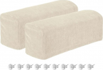hankimise kaart Stretch Armrest Covers Chenille Soft Armchair Slipcovers Diivan Recliner Armrest Cover koos Swivel Pins toolile Diivan Cream 2 Pack