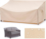 F&J Outdoors Garden Diivan Cover Veekindel 234 x 107 x 66/107 cm Patio Covers for Furniture Garden Bench Covers 3-4 Seater Beige High Performance Fabric Chair Sofa Protection