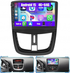 [4G+64G] Inefala Android 15 Autoradio f&uuml;r Peugeot 207 2006-2010 mit Wireless Carplay Android, 9 Zoll Touchscreen Radio mit Navi GPS WiFi RDS/FM Bluetooth EQ SWC R&uuml;ckfahrkamera Mic