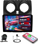 [4G + 128G] Inefala Android 15 autoraadio Nissan Qashqai J10 2006-2016 juhtmevaba Carplay Androidiga, 9-tolline puuteekraaniga raadio koos GPS WiFi RDS/FM Bluetooth EQ SWC tagurduskaamera mikrofoniga