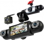 Rimoody 360&deg; 4-kanaliline Dash Cam auto 4 kaameraga ees ja taga vasakule paremale, 3.16-tolline 1080P Dash Camera autokaamera IR &ouml;ise n&auml;gemise / Loop video / 24/7 parkimise j&auml;lgimine / parkimisabi