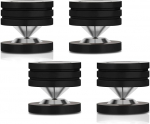 K&otilde;larite piigid 4 komplekti 49 mm x 49 mm k&otilde;larite jalad koos POM roostevabast terasest k&otilde;laripadjadega HiFi seadmete jalad HiFi k&otilde;larite, subwooferi, heliv&otilde;imendi, DAC ja CD-m&auml;ngija jaoks (must)
