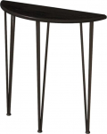 Poolringikujuline laud, sissep&auml;&auml;suala m&ouml;&ouml;bel, kolmnurkne rauaraam, m&auml;nnipuidust plaat, &uuml;marad nurgad, elutuppa, vannituppa, koridori (must, 60 x 25 x 90 cm/24 x 10 x 35 tolli)