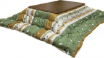 Lauad, kohv, talv, soe, talv, elutuba, pliit, Jaapani Kotatsu komplekt, magamistuba, soe, kahetooniline Valikuline (V&auml;rv : roheline (A), suurus: 80 x 41 x 41 cm) (roheline (B) 80 x 80 x 41 cm)