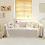 MEETSKY Diivanikate Diivanikate Diivanikate Sectional Diivan Covers Single Diivan Covers Chenille Couch Cover Living Room Pet Couch Protector Diivan Slipcovers Lemmikloomadele Lapsed, 71 x 102 tolli, Beež
