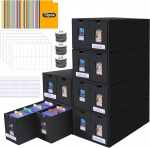 Trading Card Box for 11000+ Cards, Top Loaders Box for 2000+ 3 x 4 Inch 35PT Toploaders, Trading Card Storage Box for Commander Display, Card Deck Box with 72 Card Separators, Card Box for TCG, MTG, PTCG