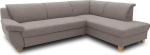 DOMO. collection Panama nurgadiivan, Klassikaline L-kujuline nurgadiivan paremal, nurgadiivan, diivan diivan, Corner 254 x 186 x 80 cm (B x S x K x K), Taupee