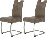 Hela Tische, Sophia s&ouml;&ouml;gitoatoolid, mikrokiudmatt, roostevabast terasest raam, Comfort istme vedrukorv, 140 kg kandev&otilde;ime, 2 tk, komplektis.