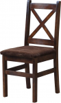 k koma Crosspiece Chair Restoranitool Massiivne m&auml;nnipuidust polsterdatud tool Pruun