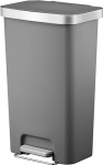 Fackelmann Seat Pedal Bin 45 L, tumehall - stiilne pr&uuml;gikast Soft-Close s&uuml;steemiga ja vastupidav pedaal k&ouml;&ouml;gi ja kontori jaoks.
