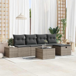 Poly Rattan Diivan Set f&uuml;r Terrasse 5 St&uuml;ck 5-teiliges Sofa Set Poly Rattan Outdoor Garten 5 teilig mit Kissen Gartenm&ouml;bel 5-teilig mit Sitzkissen