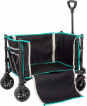 AKTIVE 62001 Kokkupandav rannak&auml;ru maastikuratastega, sisetasku ja helkurlintidega, terasraam ja pol&uuml;esterkangas, maksimaalne koormus 60 kg, m&otilde;&otilde;tmed 70 x 45 x 95 cm.