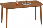 HOMCOM s&ouml;&ouml;gilaud 150 x 80 cm K&ouml;&ouml;gilaud 6 inimesele S&ouml;&ouml;gitoa laud maal&auml;hedases stiilis Puidust laud k&ouml;&ouml;ki, s&ouml;&ouml;gituppa ja elutuppa Helepruun