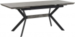 Beliani Benson s&ouml;&ouml;gilaud betoonist Hall / Must 140/180 x 80 cm 8-le inimesele MDF