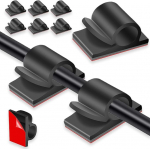 Kabel-Clips, selbstklebend, schwarz, Kabelclips f&uuml;r Wand, Schreibtisch, Kabelmanagement, Drahtclips f&uuml;r Lichter, Kabelaufger&auml;umung, Innen- und Au&szlig;enbereich