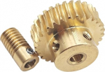 CYFANG High-precision worm gear with a ratio of 60:1, 0.5 module, 60 teeth, turbine worm gear motor, reducing pinion cylinder pinion (5 mm bore rod)