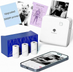 Phomemo Mini Thermal Printer 300DPI - Mini Photo Printer, Black and White Photo Thermal Sticker Printer, P2S Mini Portable Thermal Printer, Pocket Printer for Labels, Notes, Studies and Bullet