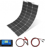 100 W 18 V paindlik p&auml;ikesemooduli komplekt p&auml;ikesepaneelide s&uuml;steemi monokristalliline fotogalvaaniline moodul 18 V 10 A p&auml;ikesekontrolleri 12 V akude laadimiseks matkaautode, haagissuvilate, paatide, katuste laadimiseks