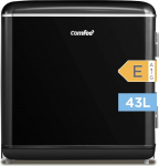 Comfee RCD50BL2EURT(E) v&auml;ike k&uuml;lmik, 47 liitrit, retro disain, minik&uuml;lmik, laud, reguleeritav termostaat, vaikne, sobib koju, kontorisse ja hotelli, must [energiaklass E]