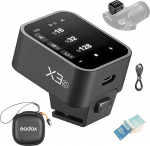 Godox X3C X3-C 2.4G OLED puuteekraaniga v&auml;lklambi p&auml;&auml;stik TTL juhtmevaba v&auml;lklambi p&auml;&auml;stik TCM muundamisega, sisseehitatud 3.7V 850mAh Li-ion aku koos hoiukotiga Canon kaameratele (X3C)