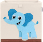 CLCROBD Kokkupandav kangast loomade hoiukorvid m&auml;nguasjade kasti korraldaja lasteaia jaoks 33cm (elevant)