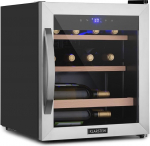Klarstein Wine Refrigerator, Drinks Fridge Slim, Fridge with Glass Door, Drinks Refrigerators Freestanding, Wine Fridge Small, Wine Refrigerators 1 Zone, UV Protection, 4-18&deg;C, 12 Bottles