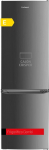 Corbero - Static Combination Fridge 262 L | CCH1824EX | Colour Stainless Steel | LED Light | Crisper | Glass Shelves | Egg Cup | 40 dB | Energy Efficiency E, Silver