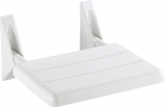 WENKO Secura Folding Shower Seat 120 kg Load Capacity, Plastic (ABS), 35 x 19 x 36 cm, White, 19 x 36 x 35 cm