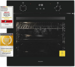 Exquisit Built-in Oven EBE278-H-020 Black | Energy Efficiency Class A | 75 L Cooking Chamber | Hot & Recirculation | 60 cm Width