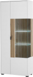 Lomadox vitriinkapp klaasuksega valge matt tammepuust soonega Modern 75 x 180 x 38 cm