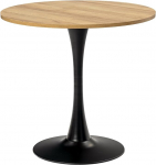 MEUBLE Hubane &uuml;mmargune s&ouml;&ouml;gilaud V&auml;ike k&ouml;&ouml;gilaud s&ouml;&ouml;gilaud 2-4 inimesele k&ouml;&ouml;ki, elutuppa, kontorisse, 80 x 80 x 75 cm, tamm + must