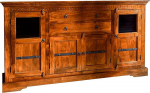 massivmoebel24 Oxford Sideboard #0453 Akaatsia mesi massiivne B/H/T ca. 181/100/50 cm - rauaga