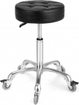 McDooFly Adjustable Heavy Duty Stool - Rolling Stool with Lockable Casters - Swivel Stool Backless Chair for Home Kitchen Office Shop Tattoo Lash Tech Pedicure (Black, Height 22 Inch