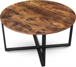 holz4home Indie kohvilaud, &uuml;mmargune elutoa laud, l&auml;bim&otilde;&otilde;t 88 cm, t&ouml;&ouml;stuslik v&auml;limus, pruun, vintage teelaud, vintage diivanilaud, kaasaegne k&uuml;ljelaud, telerilaud