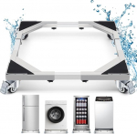 W B D WEIBIDA pesumasina alus roostevabast terasest 4 lukustatavate ratastega, reguleeritav laius 50-70 cm, karuskoormus 300 kg pesumasina alus, k&auml;ru pesumasinale, k&uuml;lmkappidele