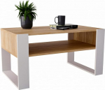 AKKE Ruuduline kohvilaud elutuppa, K&otilde;rvallaud, elutoa laud, kaasaegne diivanilaud, kohvilaud, dekoratiivne m&ouml;&ouml;bel elutuppa, elutoa lauad, kohvilaud, valge jalaga tammepuust,