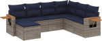 7-osaline aia diivan komplekt padjaga Hall Poly Rattan Garden Lounge Model3227048