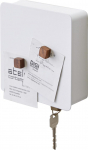 YAMAZAKI 4799 Tower Magnetic Key Cabinet White Steel Minimalist 15.8 x 5.5 x 15.8 cm