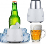 Elektronischer Flaschenk&uuml;hler f&uuml;r Eisbier, Wein, Getr&auml;nke, tragbarer Mini-K&uuml;hlschrank, schnelle K&uuml;hlung, Desktop-Schnellk&uuml;hlung, Einzelflaschen-Getr&auml;nkekek&uuml;hler f&uuml;r Zuhause und Reisen