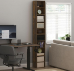 Furinno PASIR B&uuml;cherregal, 10-st&ouml;ckiges B&uuml;cherregal, Regal mit offenen Regalen, 23,5(T) x 30,0(B) x 200,0(H) cm, f&uuml;r Wohnzimmer, Schlafzimmer, Home Office, Amber-Kiefer