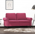 2-kohaline diivan Kahekohaline diivan Diivan Lounge Diivan Polsterdatud diivan Relax diivan K&uuml;lalissohv Diivan Leinasohv Diivan elutuppa Magamistoas K&uuml;lalistetuppa Veinipunane 120 cm Velvet