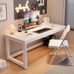 Moderner industrieller Computertisch f&uuml;r Heimb&uuml;ro, lihtsam Laptop-Arbeitsplatz aus Metall und Holz, perfekt f&uuml;r Arbeitszimmer, Heimb&uuml;ro und Kinderzimmerm&ouml;bel