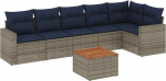 7-osaline aia diivan komplekt padjaga Hall Poly Rattan Garden Lounge Model3256467