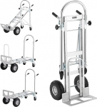 VEVOR 4-in-1 kokkupandav kotik&auml;ru, 363/454 kg kandev&otilde;ime, transpordik&auml;ru, alumiiniumsulamist ja s&uuml;sinikterasest kotik&auml;ru, platvormk&auml;ru laadimis- ja transpordit&ouml;&ouml;deks siseruumides ja &otilde;ues.