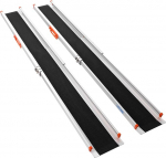 LIEKUMM 2 x 122,5 - 214 cm ratastooli kaldtee trepile, 300 kg kandev&otilde;ime ratastooli kaldtee ratastooli ja motorolleri jaoks, laadimisramp uksepiirdele, k&otilde;nniteedele, treppidele, elektrilistele ratastoolidele, jalgratastele.