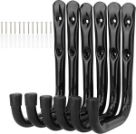 pipabiba 6.7 Inch Garage Ladder Hooks, 6 Pack Heavy Duty Wall Mount Organizer for Folding Chairs, Bicycles, Power Tools, Garden Hoses (19cm x 17cm)