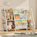 GoTiling Children's Bookcase Children's Room Toy Shelves: Open Storage Shelf with 6 Compartments - Toddler Display Books Furniture, Nursery, Playroom